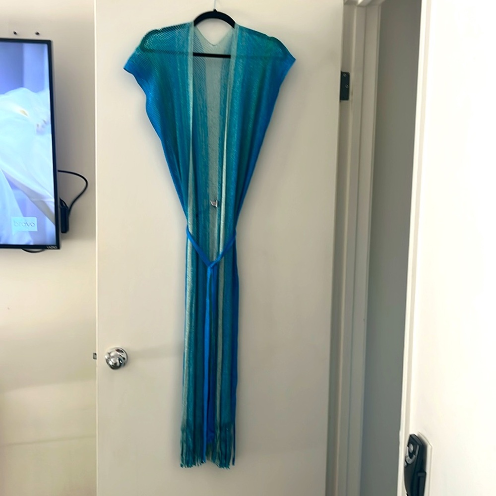 Luli Fama Metallic Beach Coverup